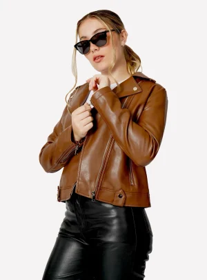 CHAMARRA BIKER MUJER