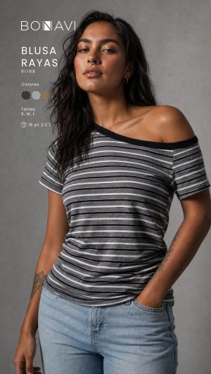 BLUSA RAYADA H